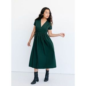 Suunday 100% Cotton Dress, Deep Green